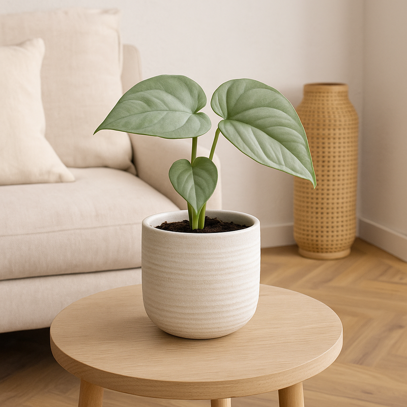 Monstera Medium Silver - h13