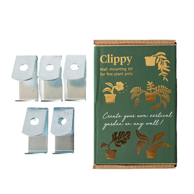 Clippy - Wandmontage Kit voor 5 bloempotten_0